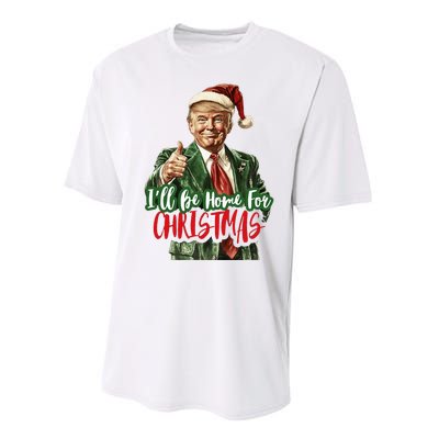 I Will Be Home For Christmas Funny Trump Performance Sprint T-Shirt