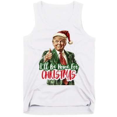 I Will Be Home For Christmas Funny Trump Tank Top