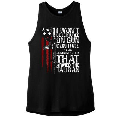 I Wont Be Lectured On Gun Control By An Administration Ladies PosiCharge Tri-Blend Wicking Tank