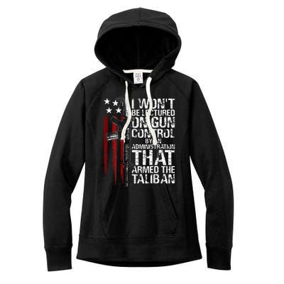 I Wont Be Lectured On Gun Control By An Administration Women's Fleece Hoodie