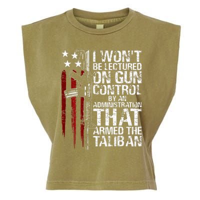 I Wont Be Lectured On Gun Control By An Administration Garment-Dyed Women's Muscle Tee