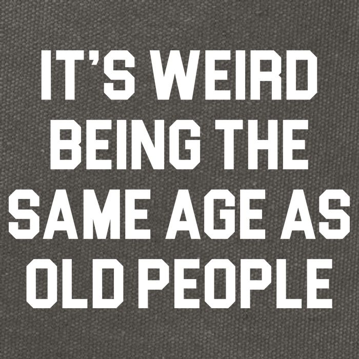 It's Weird Being The Same Age As Old People Cotton Canvas Backpack