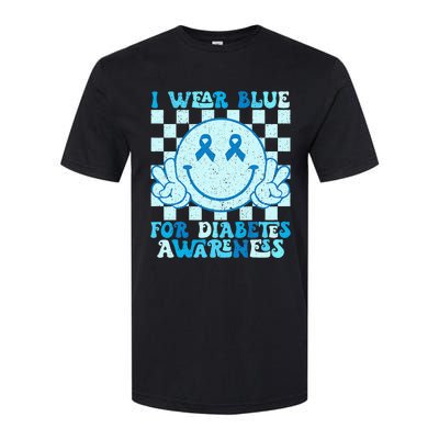 I Wear Blue For Diabetes Awareness Month Smile Face Diabetic Softstyle® CVC T-Shirt