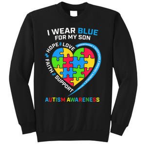 I Wear Blue For My Son Autism Awareness month Sweatshirt