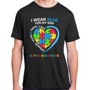 I Wear Blue For My Son Autism Awareness month Adult ChromaSoft Performance T-Shirt