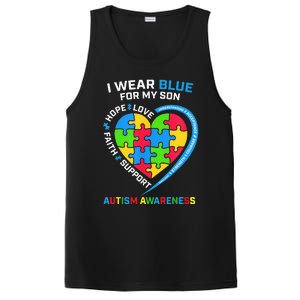 I Wear Blue For My Son Autism Awareness month PosiCharge Competitor Tank