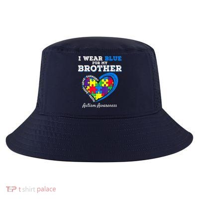 I Wear Blue For My Brother Autism Awareness Sister K.ids B.oys Cool Comfort Performance Bucket Hat