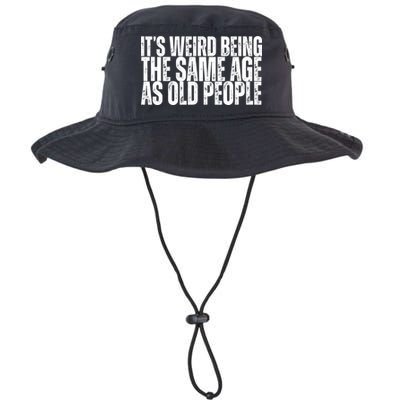 Its Weird Being The Same Age As Old People Funny Birthday Bucket Hat