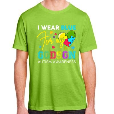 I Wear Blue For My Godson Autism Awareness Godmom Goddad Funny Gift Adult ChromaSoft Performance T-Shirt