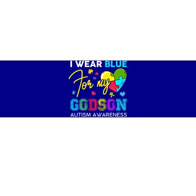 I Wear Blue For My Godson Autism Awareness Godmom Goddad Funny Gift Bumper Sticker