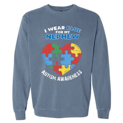 I Wear Blue For My Nephew Garment-Dyed Sweatshirt