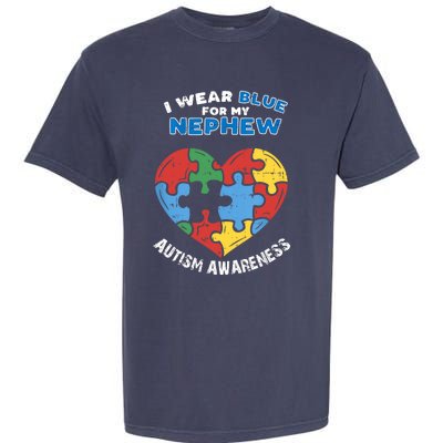 I Wear Blue For My Nephew Garment-Dyed Heavyweight T-Shirt