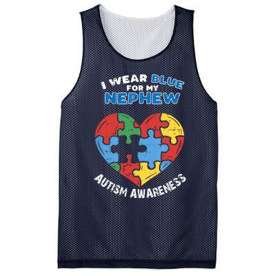 I Wear Blue For My Nephew Mesh Reversible Basketball Jersey Tank