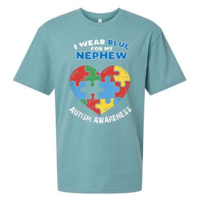 I Wear Blue For My Nephew Sueded Cloud Jersey T-Shirt