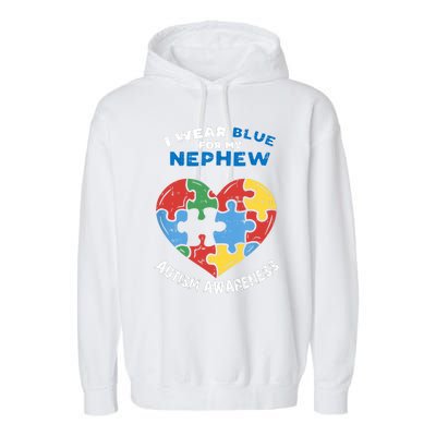 I Wear Blue For My Nephew Garment-Dyed Fleece Hoodie