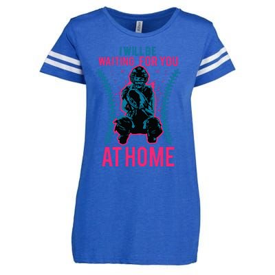 I Will Be Waiting For You At Home Softball Catcher Tee Enza Ladies Jersey Football T-Shirt