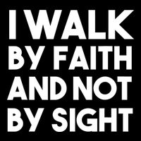 I Walk By Faith And Not By Sight Christian Jesus Drawstring Bag