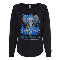 I Wear Blue For Diabetes Awareness Elephant Warrior Womens California Wash Sweatshirt