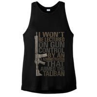 I Won't Be Lectured On Gun Control By An Administration Gun Control Guns Rights Ladies PosiCharge Tri-Blend Wicking Tank