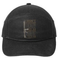 I Won't Be Lectured On Gun Control By An Administration Gun Control Guns Rights 7-Panel Snapback Hat