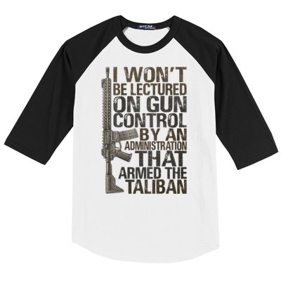I Won't Be Lectured On Gun Control By An Administration Gun Control Guns Rights Baseball Sleeve Shirt