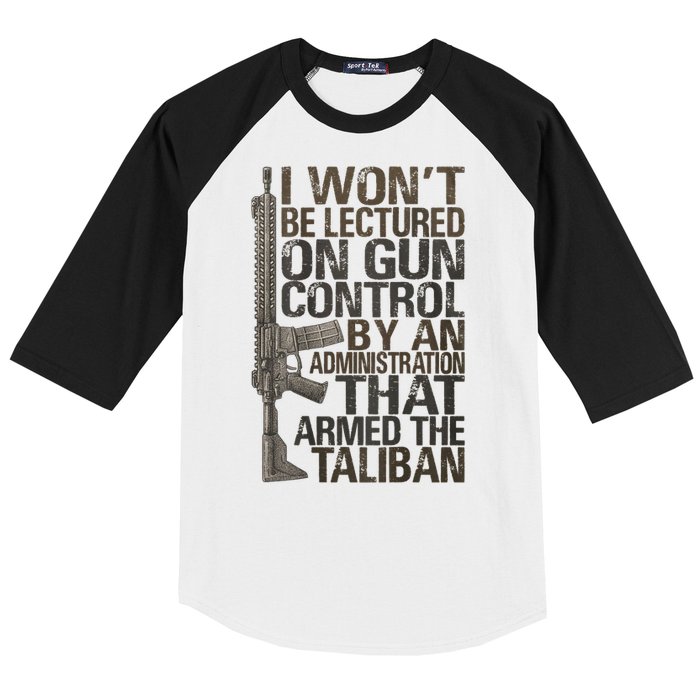 I Won't Be Lectured On Gun Control By An Administration Gun Control Guns Rights Baseball Sleeve Shirt
