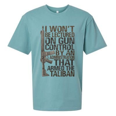 I Won't Be Lectured On Gun Control By An Administration Gun Control Guns Rights Sueded Cloud Jersey T-Shirt