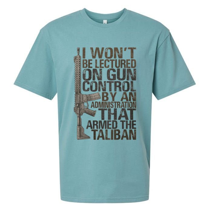 I Won't Be Lectured On Gun Control By An Administration Gun Control Guns Rights Sueded Cloud Jersey T-Shirt