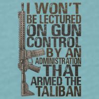 I Won't Be Lectured On Gun Control By An Administration Gun Control Guns Rights Sueded Cloud Jersey T-Shirt