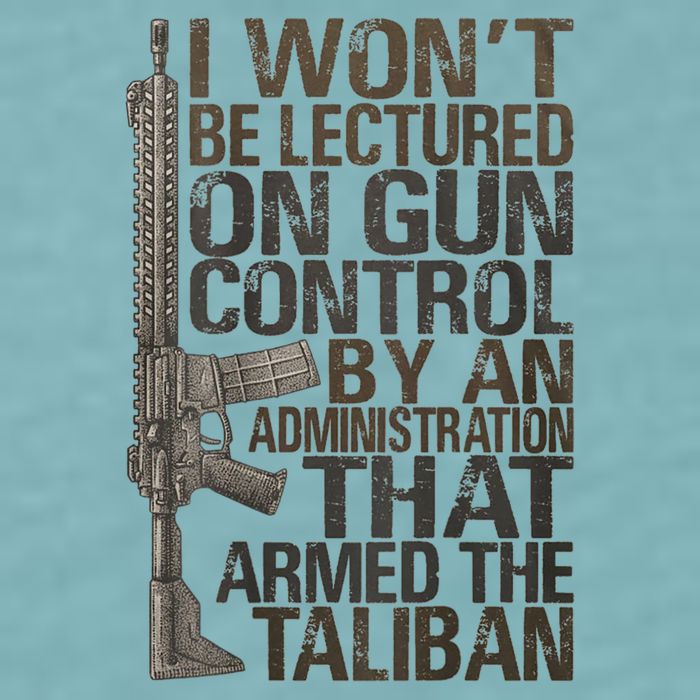 I Won't Be Lectured On Gun Control By An Administration Gun Control Guns Rights Sueded Cloud Jersey T-Shirt