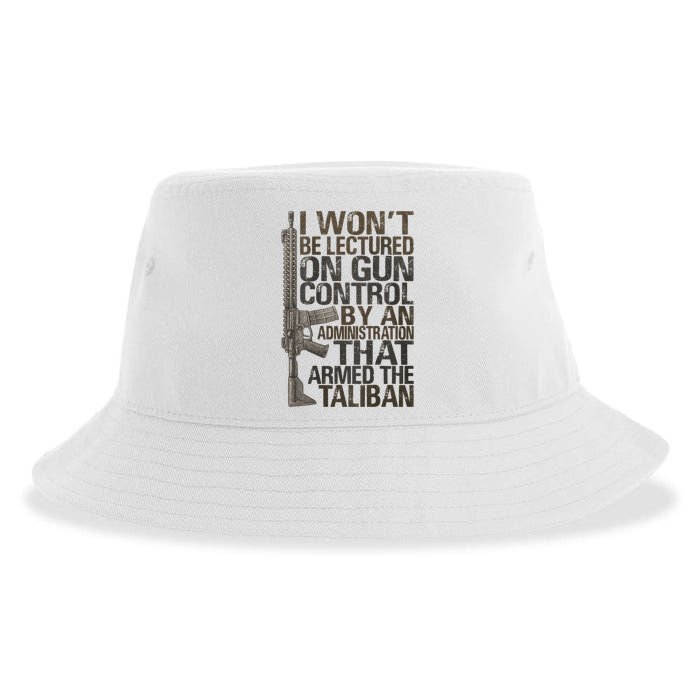 I Won't Be Lectured On Gun Control By An Administration Gun Control Guns Rights Sustainable Bucket Hat