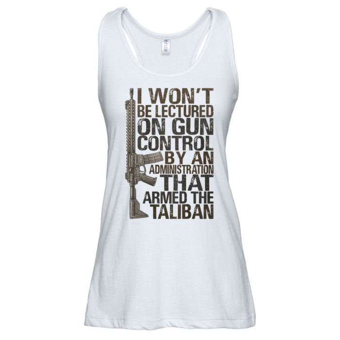 I Won't Be Lectured On Gun Control By An Administration Gun Control Guns Rights Ladies Essential Flowy Tank