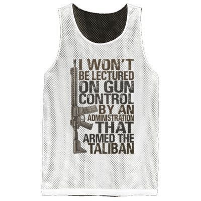 I Won't Be Lectured On Gun Control By An Administration Gun Control Guns Rights Mesh Reversible Basketball Jersey Tank