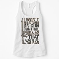 I Won't Be Lectured On Gun Control By An Administration Gun Control Guns Rights Womens Tank Top