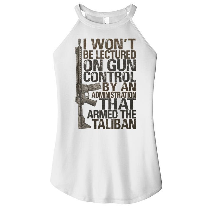 I Won't Be Lectured On Gun Control By An Administration Gun Control Guns Rights Women's Perfect Tri Rocker Tank