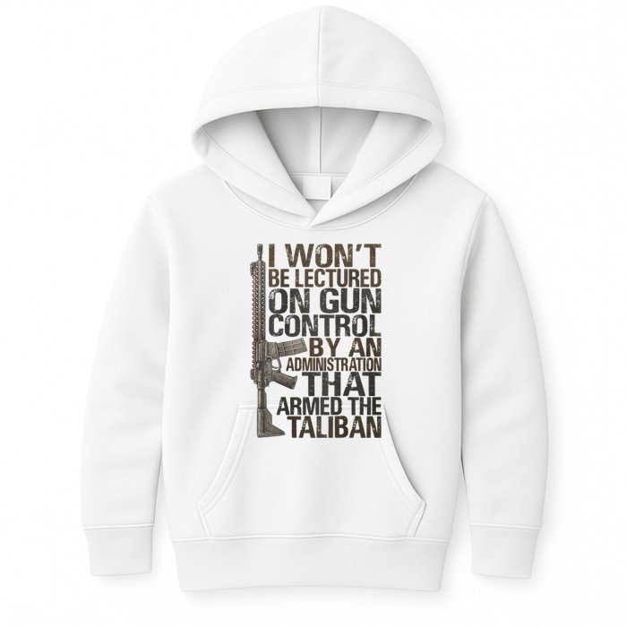 I Won't Be Lectured On Gun Control By An Administration Gun Control Guns Rights Kids Hoodie