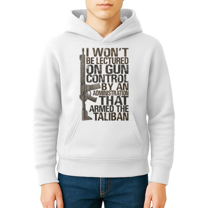 I Won't Be Lectured On Gun Control By An Administration Gun Control Guns Rights Kids Hoodie