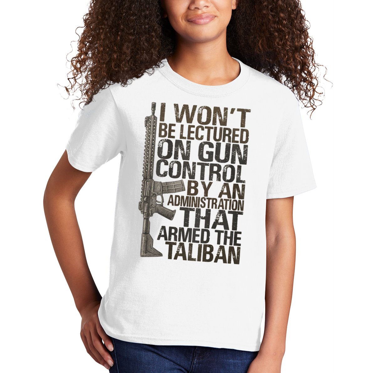 I Won't Be Lectured On Gun Control By An Administration Gun Control Guns Rights Kids T-Shirt