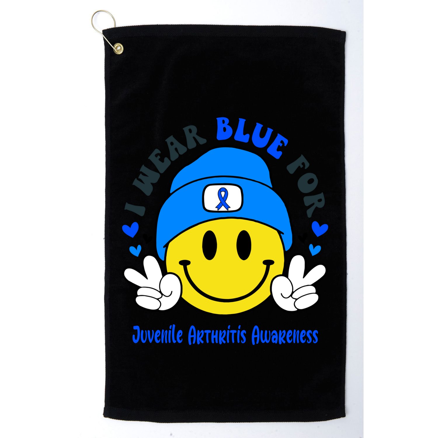 I Wear Blue For Juvenile Arthritis Awareness Funny Gift Golf Towel