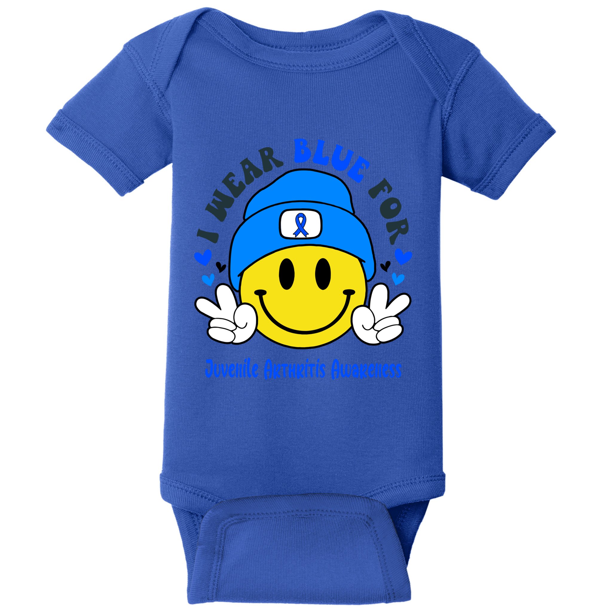 I Wear Blue For Juvenile Arthritis Awareness Funny Gift Baby Bodysuit