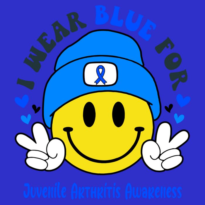 I Wear Blue For Juvenile Arthritis Awareness Funny Gift Visor