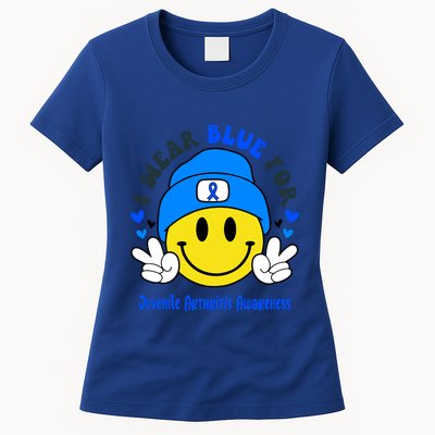 I Wear Blue For Juvenile Arthritis Awareness Funny Gift Womens T-Shirt