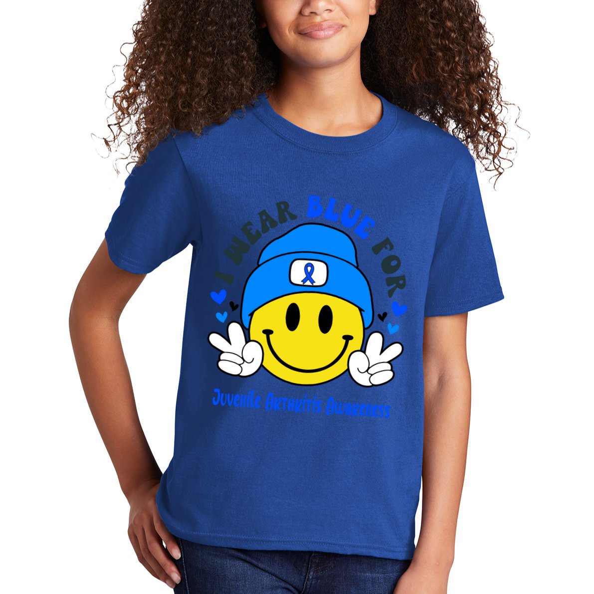 I Wear Blue For Juvenile Arthritis Awareness Funny Gift Kids T-Shirt