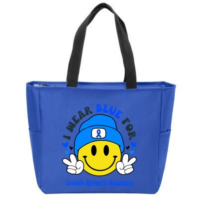 I Wear Blue For Juvenile Arthritis Awareness Funny Gift Zip Tote Bag