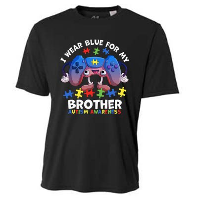 I Wear Blue For My Brother gamer autism support Cooling Performance Crew T-Shirt