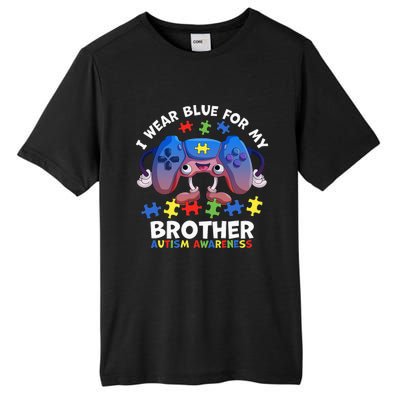 I Wear Blue For My Brother gamer autism support Tall Fusion ChromaSoft Performance T-Shirt