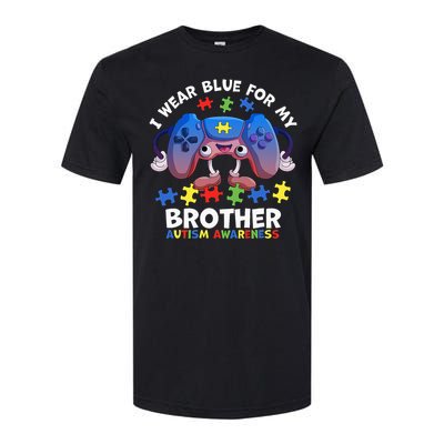 I Wear Blue For My Brother gamer autism support Softstyle CVC T-Shirt