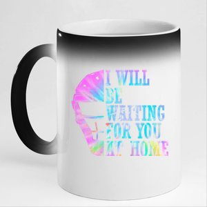 I Will Be Waiting For You At Home Softball Catcher Gift 11oz Black Color Changing Mug