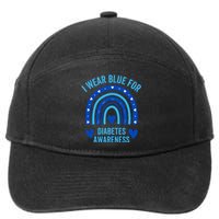 I Wear Blue For Diabetes Awareness Type One Diabetes TD1 7-Panel Snapback Hat