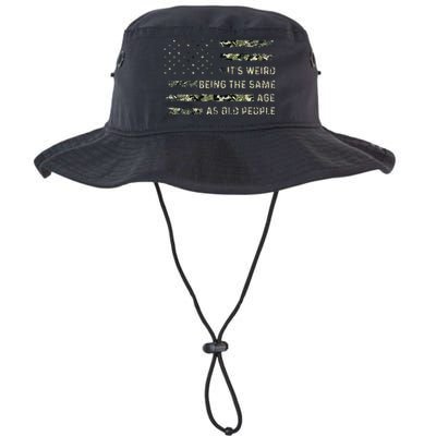 Its Weird Being The Same Age As Old People American Flag Legacy Cool Fit Booney Bucket Hat